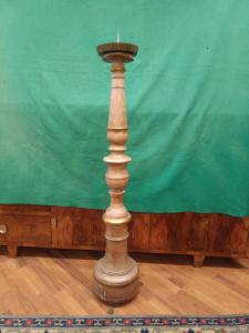 Wooden torch holder